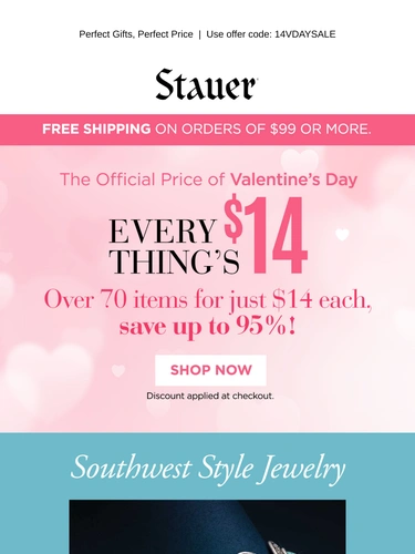 Stauer Sale Announcement