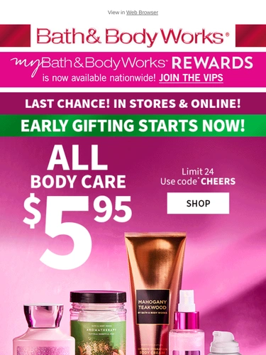 Bath & Body Works Newsletter