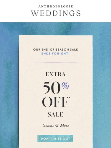 Anthropologie Sale Announcement