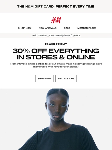 H&M Sale Announcement