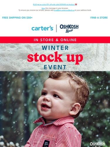 Carter's OshKosh Sale Announcement