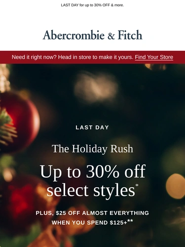 Abercrombie & Fitch Newsletter