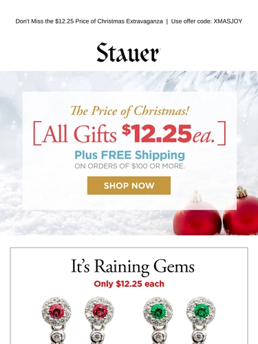 Stauer Sale Announcement