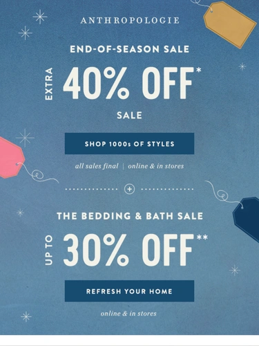 Anthropologie Newsletter