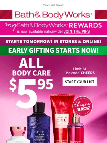 Bath & Body Works Newsletter