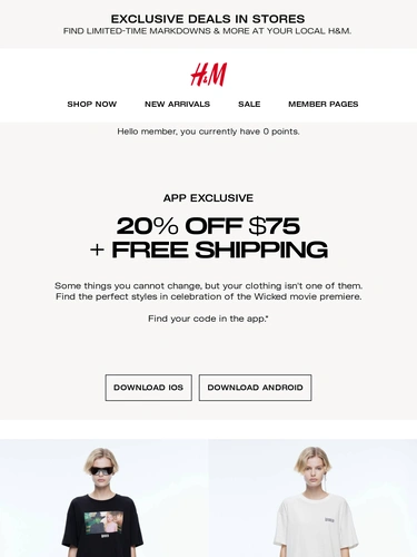 H&M Sale Announcement