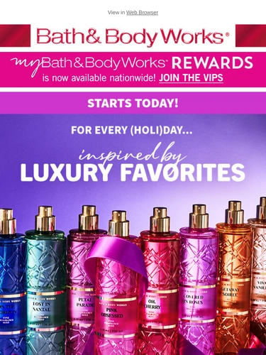 Bath & Body Works Newsletter