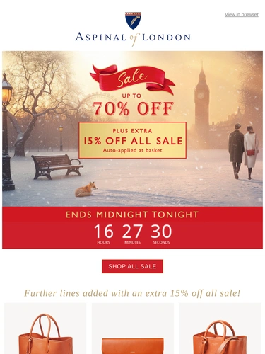Aspinal of London Sale Announcement