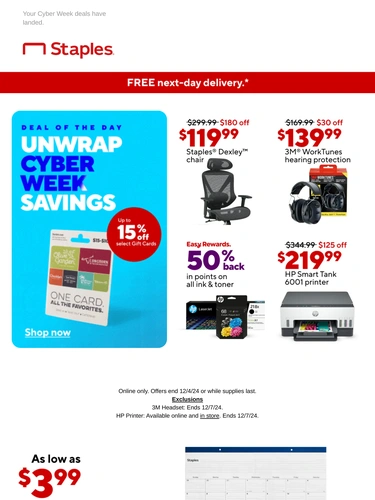 Staples Sale Announcement