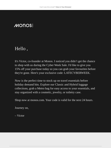 Monos Newsletter