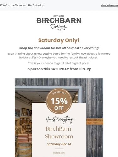 BirchBarn Designs Newsletter