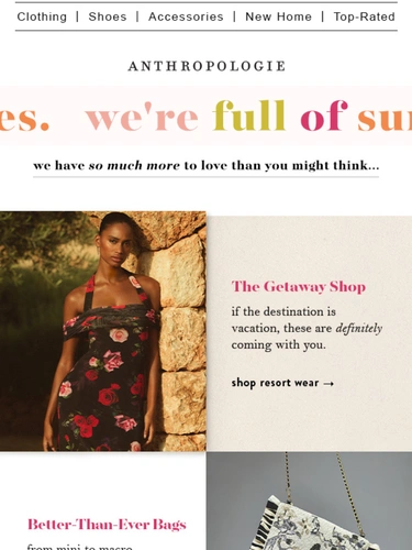 Anthropologie Newsletter