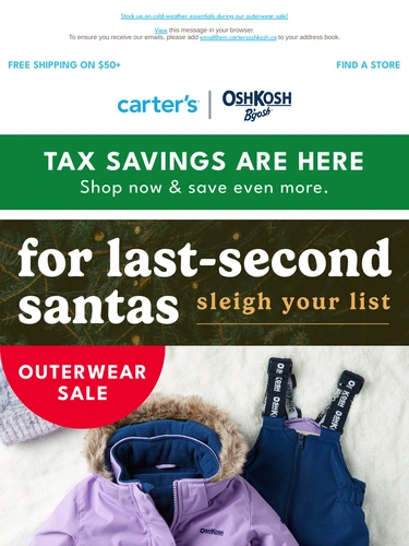 Carter's OshKosh Newsletter