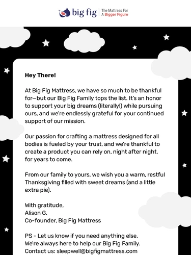 Big Fig Mattress Newsletter