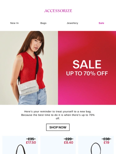 Accessorize Sale Announcement