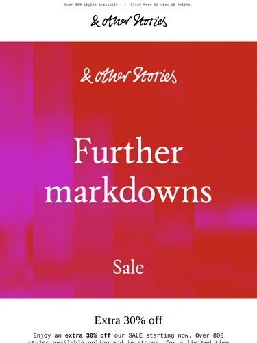 & Other Stories Sale Announcement