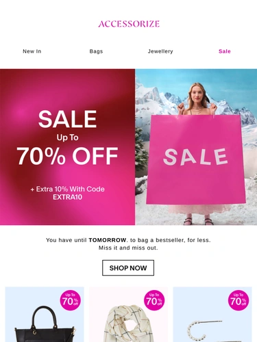 Accessorize Sale Announcement