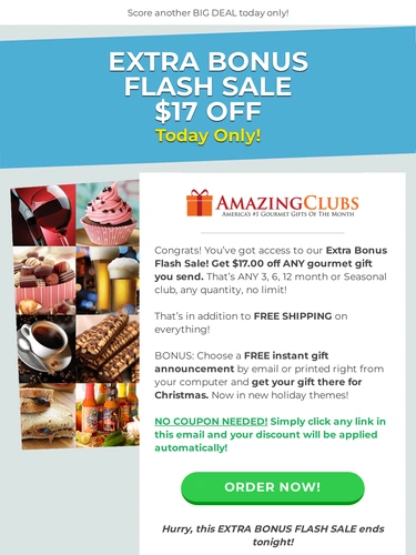 Amazing Clubs Sale Announcement