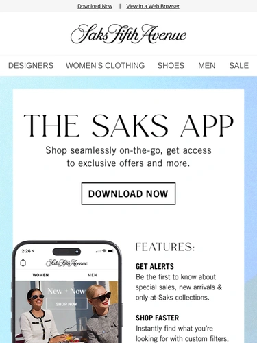 Saks Fifth Avenue Newsletter