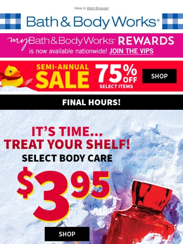 Bath & Body Works Sale Announcement