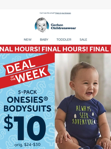 Gerber Childrenswear Sale Announcement