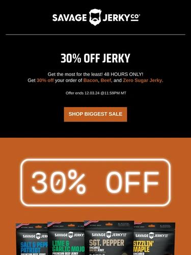 Savage Jerky Newsletter