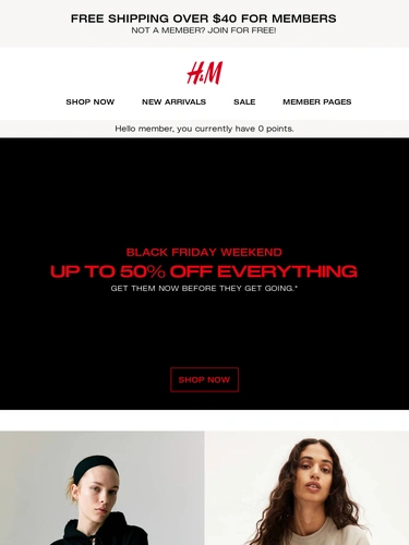 H&M Sale Announcement