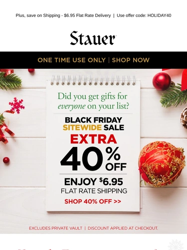 Stauer Sale Announcement