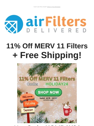 Air Filters Delivered Newsletter