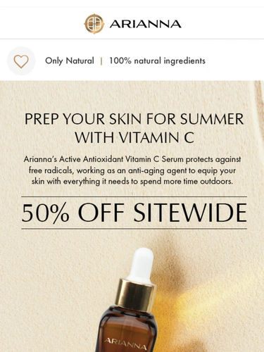 Arianna Skincare Newsletter