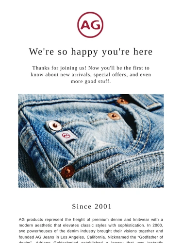 AG Jeans Newsletter