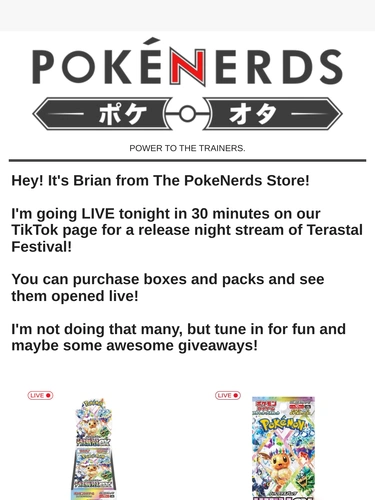 The PokeNerds Store Newsletter