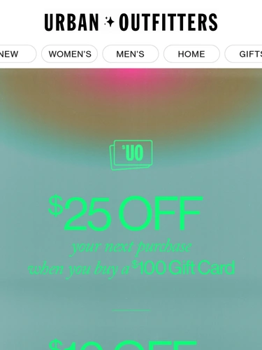 Urban Outfitters Sale Announcement