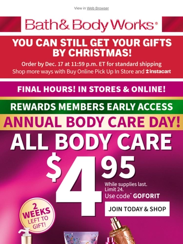 Bath & Body Works Newsletter