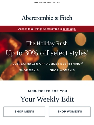 Abercrombie & Fitch Newsletter