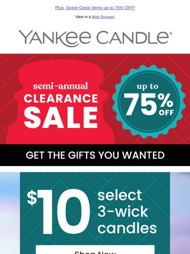 Yankee Candle Sale Announcement