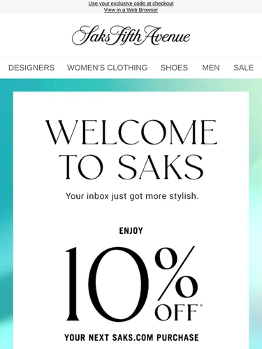 Saks Fifth Avenue Sale Announcement