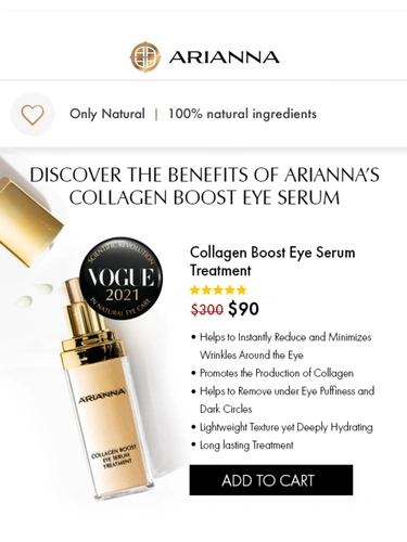 Arianna Skincare Newsletter