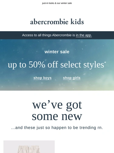 Abercrombie & Fitch Newsletter