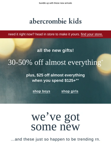 Abercrombie & Fitch Newsletter