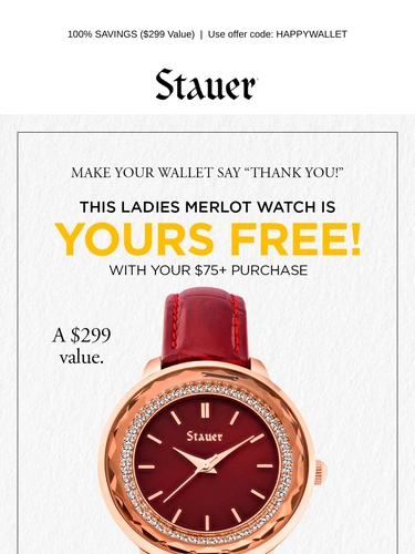 Stauer Sale Announcement