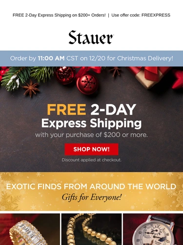 Stauer Newsletter