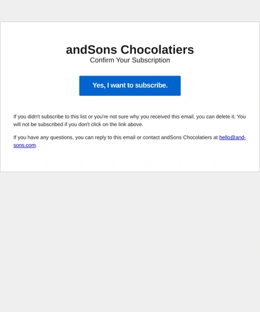 And Sons Subscription Confirmation