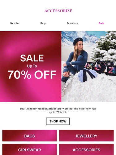 Accessorize Sale Announcement