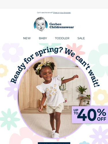 Gerber Childrenswear Sale Announcement