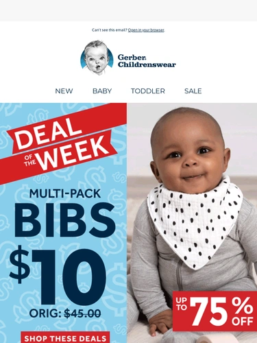 Gerber Childrenswear Sale Announcement