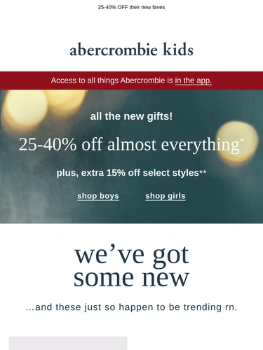 Abercrombie & Fitch Newsletter