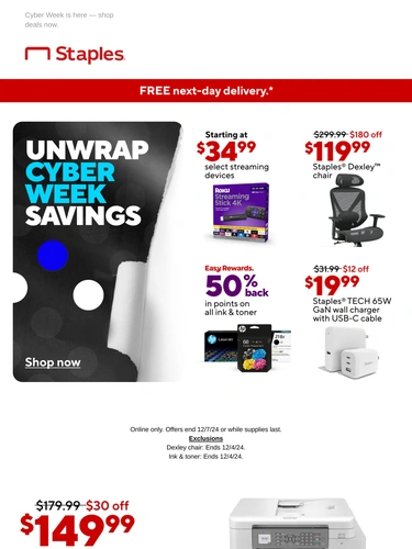 Staples Sale Announcement