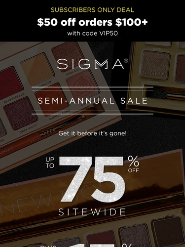 Sigma Beauty Sale Announcement