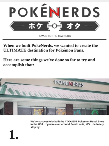 The PokeNerds Store Newsletter